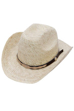 Load image into Gallery viewer, Little Kids QH Palm Leaf Straw Cowboy Hat