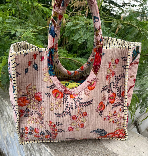 Beautiful Velvet Indian Cotton Printed Quilted Shoulder Bags