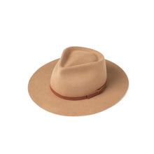 Load image into Gallery viewer, Dylan Fedora - Camel with Leather Bow