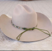 Load image into Gallery viewer, Green Chevron Beaded Hat Band