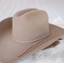 Load image into Gallery viewer, Tan Braided Leather Hat Band
