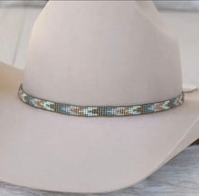 Load image into Gallery viewer, Green Chevron Beaded Hat Band