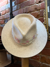 Load image into Gallery viewer, Soft Sand Felt Hat with Hand-Dyed Silk Wrap