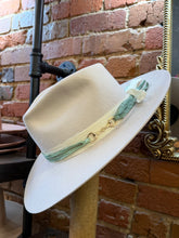 Load image into Gallery viewer, Ivory Felt Fedora with Sage Silk Band
