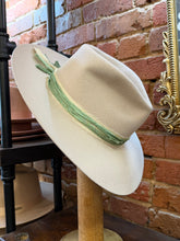 Load image into Gallery viewer, Ivory Felt Fedora with Sage Silk Band