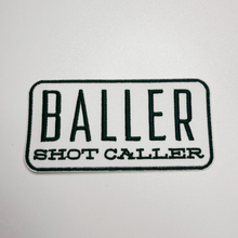 Load image into Gallery viewer, 4" BALLER Shot Caller - White &amp; Black -  Embroidered Hat Patch