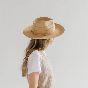 Arlo Honey Straw Teardrop Fedora