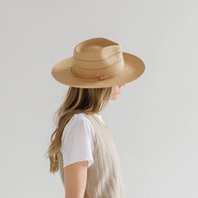 Load image into Gallery viewer, Arlo Honey Straw Teardrop Fedora