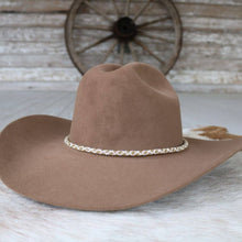 Load image into Gallery viewer, Round Beaded Hat Band (White &amp; Gold)