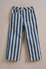 Load image into Gallery viewer, Striped Cropped Wide Leg Denim Pants