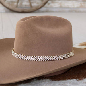 Gold Rhinestone Bling Hat Band - The Loretta