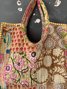 Cotton Bag Quilted Bag Block Printed Indian Bag Stylish Bags
