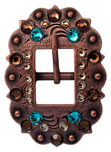 Copper Teal - Champagne - Topaz - Crystal Conchos Sizes from 1"-3" and Buckles