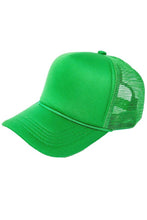 Load image into Gallery viewer, Solid Color Foam Sponge Mesh Trucker Hat