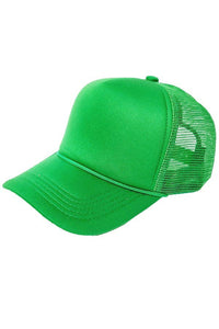 Solid Color Foam Sponge Mesh Trucker Hat