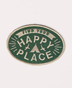 Happy Place Iron-On Patch - Embroidered Patches