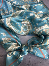 Load image into Gallery viewer, Turquoise Rust Paisley Wild Rag