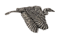 Load image into Gallery viewer, Great Blue Heron Flying Bird Pewter Lapel Pin Brooch, B072