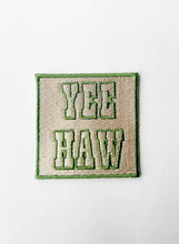 Load image into Gallery viewer, Green Yee Haw Embroidered Iron On Patch Hats &amp; Clothing