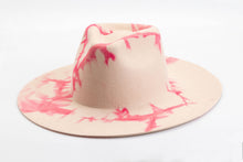 Load image into Gallery viewer, Tie Dye Wool Felt Fedora Hat - Style Demi