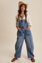 Load image into Gallery viewer, Western Wide-Leg Denim Overalls LRP0336