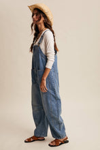 Load image into Gallery viewer, Western Wide-Leg Denim Overalls LRP0336