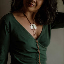 Load image into Gallery viewer, Canyon Bolo Tie: Natural / Copper Obsidian