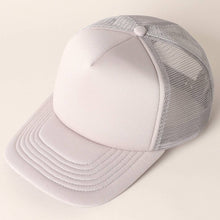 Load image into Gallery viewer, Solid Color Foam Mesh Back Trucker Hat