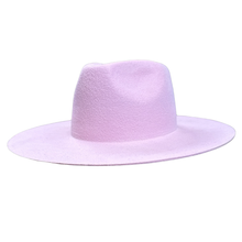 Load image into Gallery viewer, 100% Wool Felt Flat Brim Fedora Hat - Style Rancher