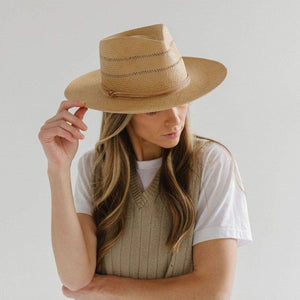 Arlo Honey Straw Teardrop Fedora