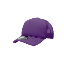 Load image into Gallery viewer, Decky 7010 - Youth 5 Panel Mid Profile Structured Foam Trucker, Kids Foam Trucker Hat, Mesh Back