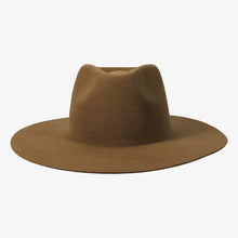 Load image into Gallery viewer, 100% Wool Felt Flat Brim Fedora Hat - Style Rancher