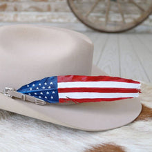 Load image into Gallery viewer, American Flag Painted Turkey Hat Feather
