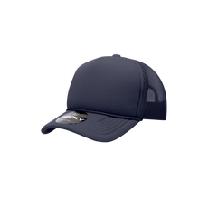 Load image into Gallery viewer, Decky 7010 - Youth 5 Panel Mid Profile Structured Foam Trucker, Kids Foam Trucker Hat, Mesh Back