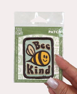 Bee Kind Iron-On Patch - Embroidered Patches