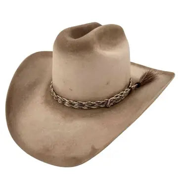 Horsehair Braided Single Tassel Hat Band - Chestnut