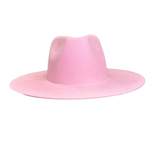 Load image into Gallery viewer, 100% Wool Felt Flat Brim Fedora Hat - Style Rancher