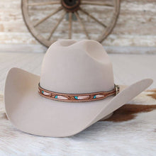 Load image into Gallery viewer, Carved Feather Leather Hat Band - Lark