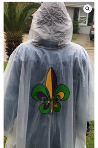 Mardi Gras Rain Poncho