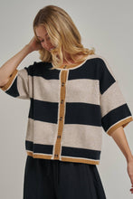 Load image into Gallery viewer, WIDE STRIPE LOOSE FIT SWEATER CARDIGAN_JLT00402-01