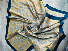 Load image into Gallery viewer, Lemon Sapphire Paisley Wild Rag