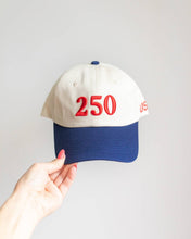 Load image into Gallery viewer, 250 USA Low-Profile Baseball Hat - Navy, Red &amp; Cream