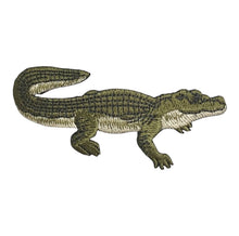Load image into Gallery viewer, Embroidered Alligator Patch – Green Reptile Applique, 1.5 In
