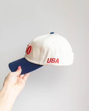 Load image into Gallery viewer, 250 USA Low-Profile Baseball Hat - Navy, Red &amp; Cream
