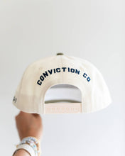 Load image into Gallery viewer, It's Gonna Be a Good Day Hat Olive Green &amp; Navy