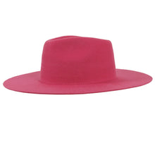 Load image into Gallery viewer, Women's Wool Felt Flat Brim Fedora Hat - Style Rancher