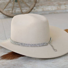 Load image into Gallery viewer, Silver Rhinestone Bling Hat Band - Harlow