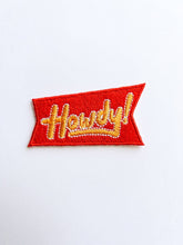 Load image into Gallery viewer, Red Howdy Iron On Patch for Trucker Hats Western Cowgirl