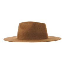 Load image into Gallery viewer, 100% Wool Felt Flat Brim Fedora Hat - Style Rancher