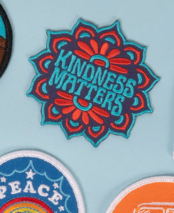 Kindness Matters Iron-On Patch - Embroidered Patches